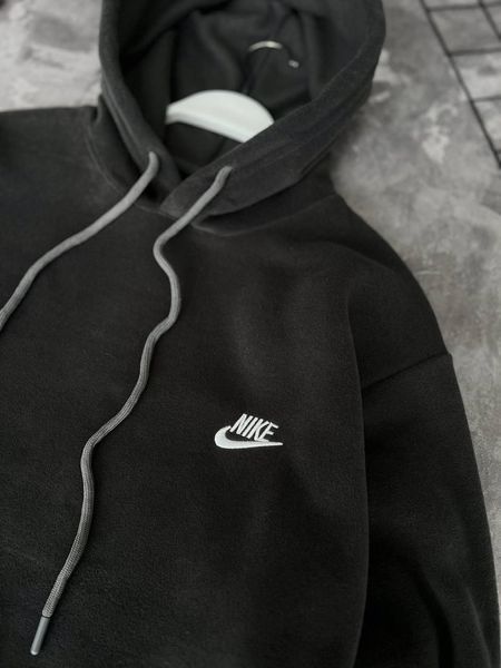Мужской зимний спортивный костюм Nike серый Комплект Найк плюшевый Худи Штаны Моло-89-03 фото