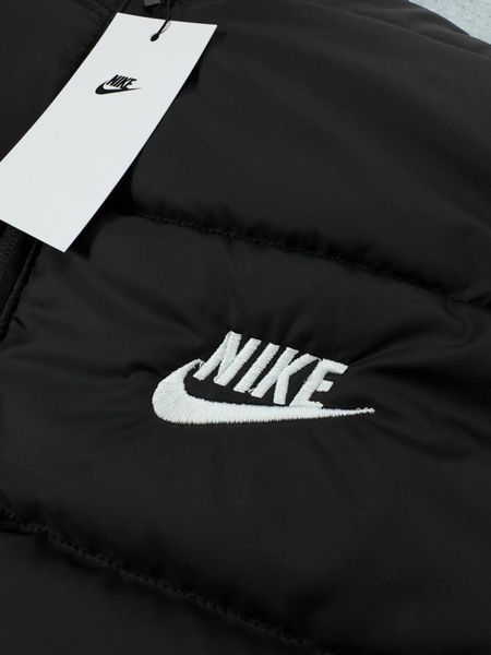 Жілетка чоловіча Nike без капюшона чорна Безрукавка Найк Хар-552 фото