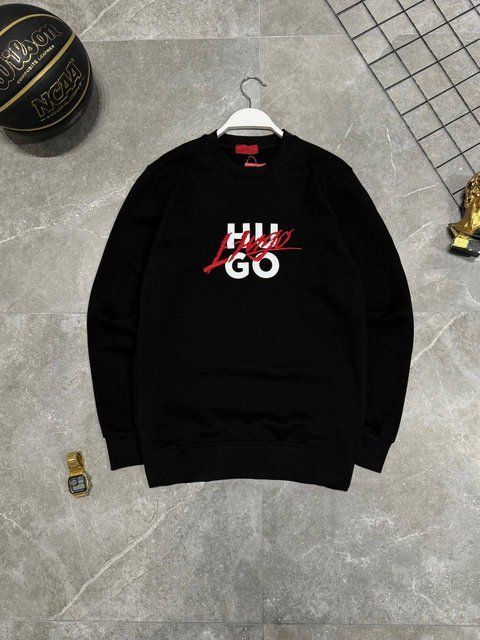 Мужской свитшот Hugo Boss черный Кофта Хьюго Босс без капюшона Моло-780-10 фото