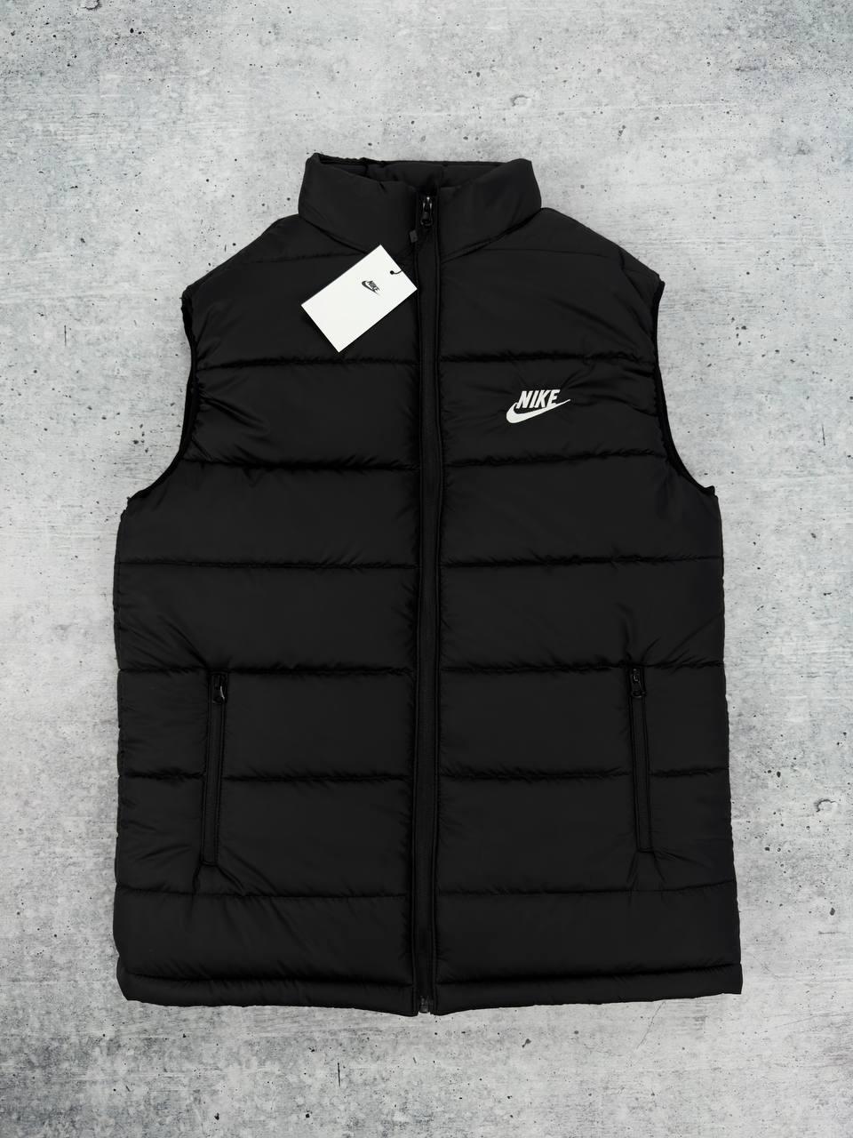 Мужская жилетка Nike без капюшона черная Безрукавка Найк