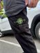 Чоловічий спортивний костюм Stone Island з капюшоном чорний Комплект Стон Айленд Толстовка Штани Хар-500 фото 4