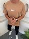 Чоловіча оверсайз футболка Nike Off-White коричнева з зеленим Теніска Найк Офф-Вайт Моло-4056 фото 2