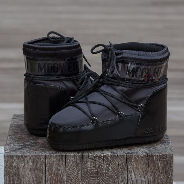 Женские зимние дутики Moon Boot черные In-3035 фото