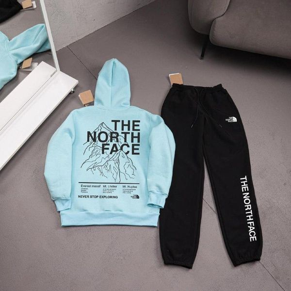 Чоловічий зимовий спортивний костюм The North Face чорний ТНФ Худі Штани плащівка Ads-569 фото