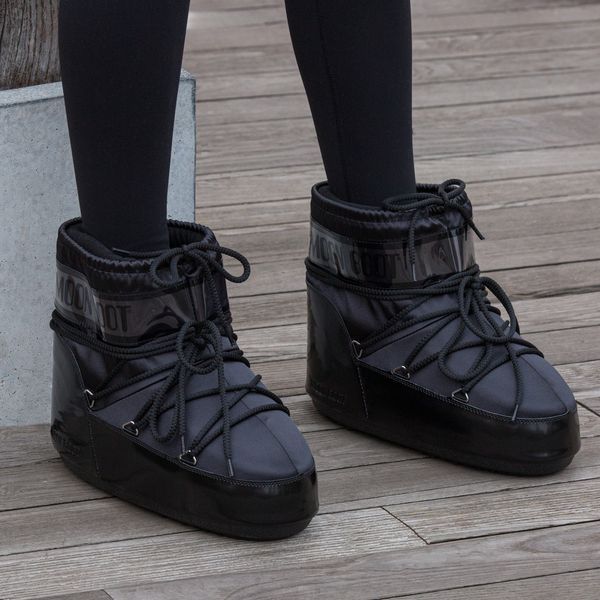 Женские зимние дутики Moon Boot черные In-3035 фото