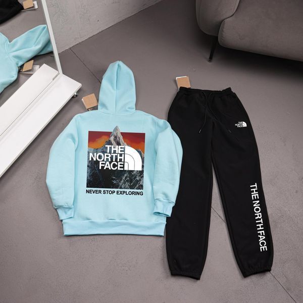 Мужской зимний спортивный костюм The North Face бежевый Комплект ТНФ Худи Штаны плащевка Ads-559 фото
