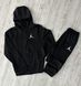 Мужской спортивный костюм Jordan на молнии черный Комплект Джордан Худи Штаны Rap-RD129/RD134 фото 2
