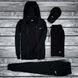Чоловічий спортивний костюм Nike 5в1 чорний Комплект Найк Кофта Штани Футболка Шорти Кепка Hot-21 фото 1