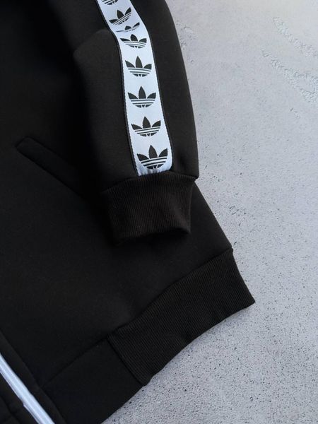 Чоловічий зимовий спортивний костюм Adidas 3в1 чорний Набір Адідас Костюм Жилетка без капюшона Хар-706 фото