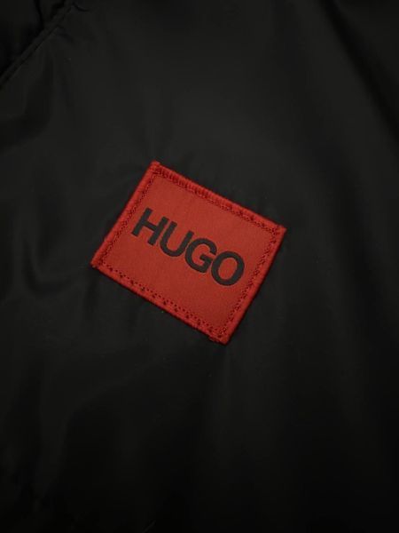 Мужская ветровка Hugo Boss с капюшоном черная Куртка Хьюго Босс из плащевки демисезонная Хар-676 фото