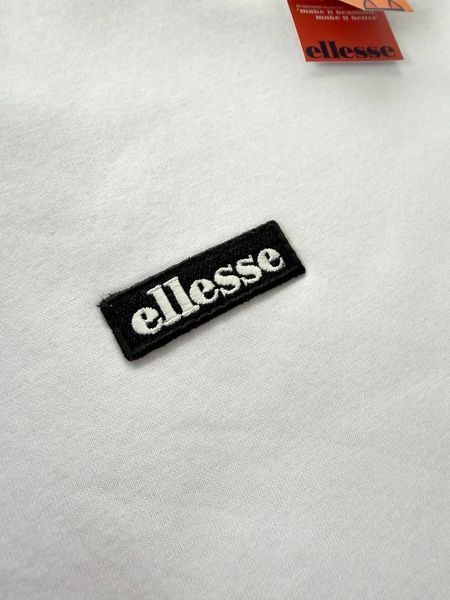 Мужской зимний спортивный костюм Ellesse без капюшона белый с черным Комплект Элис Свитшот Штаны Хар-308 фото