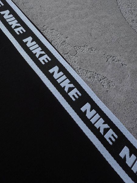Чоловічий спортивний костюм Nike з лампасами чорний Комплект Найк Кофта на змійці Штани Хар-595 фото