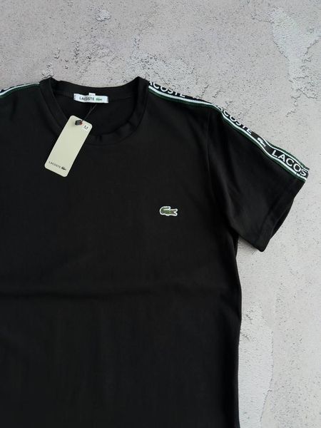 Мужская футболка Lacoste черная Хар-890 фото
