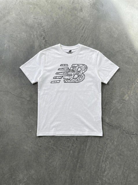 Чоловіча футболка New Balance біла Ads-797 фото