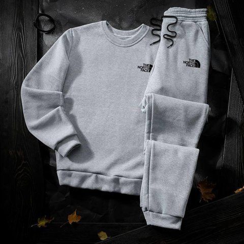 Мужской зимний спортивный костюм The North Face серый Комплект ТНФ Худи Худи Штаны Hot-3 фото
