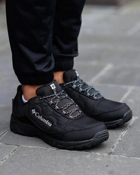 Мужcкие зимние кроссовки Columbia Firecamp Fleece Gore-Tex Black черные Коламбия Гортекс Флис Pow-CL024 фото
