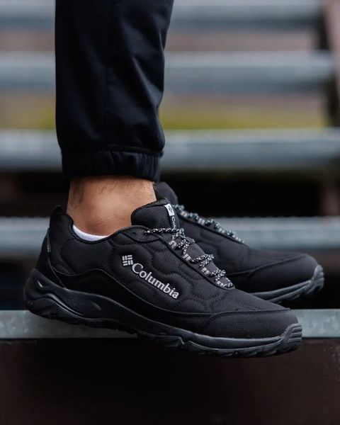 Мужcкие зимние кроссовки Columbia Firecamp Fleece Gore-Tex Black черные Коламбия Гортекс Флис Pow-CL024 фото