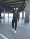 Мужской спортивный костюм Nike на молнии хаки Комплект Найк Толстовка Штаны univer-00888 фото 1
