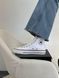 Женские кеды Converse All Star высокие белые текстиль Кроссовки Конверсы Arm-KN_WH01 фото 2