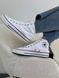 Женские кеды Converse All Star высокие белые текстиль Кроссовки Конверсы Arm-KN_WH01 фото 1