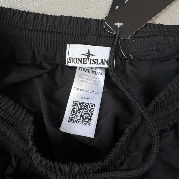 Мужской летний костюм Stone Island Футболка Шорты белый с черным Стон Айленд Ads-362 фото