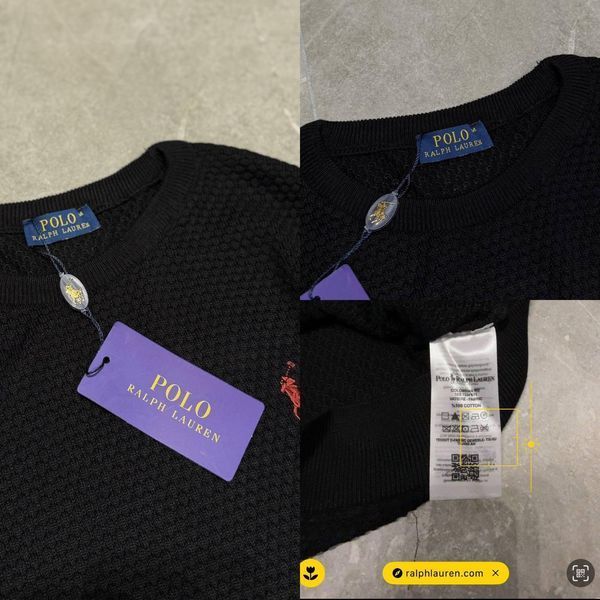 Чоловічий світшот Polo в'язаний чорний Кофта Поло без капюшона Моло-900-407 фото