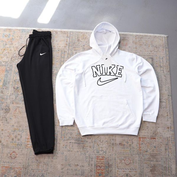 Мужской спортивный костюм Nike черный с капюшоном Комплект Худи Штаны Найк весенний осенний Ads-620 фото