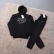 Мужской спортивный костюм Nike черный с капюшоном Комплект Худи Штаны Найк весенний осенний Ads-620 фото 1