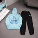 Чоловічий зимовий спортивний костюм Stussy блакитний Комплект Стуссі Худі Штани плащівка Ads-547 фото 1