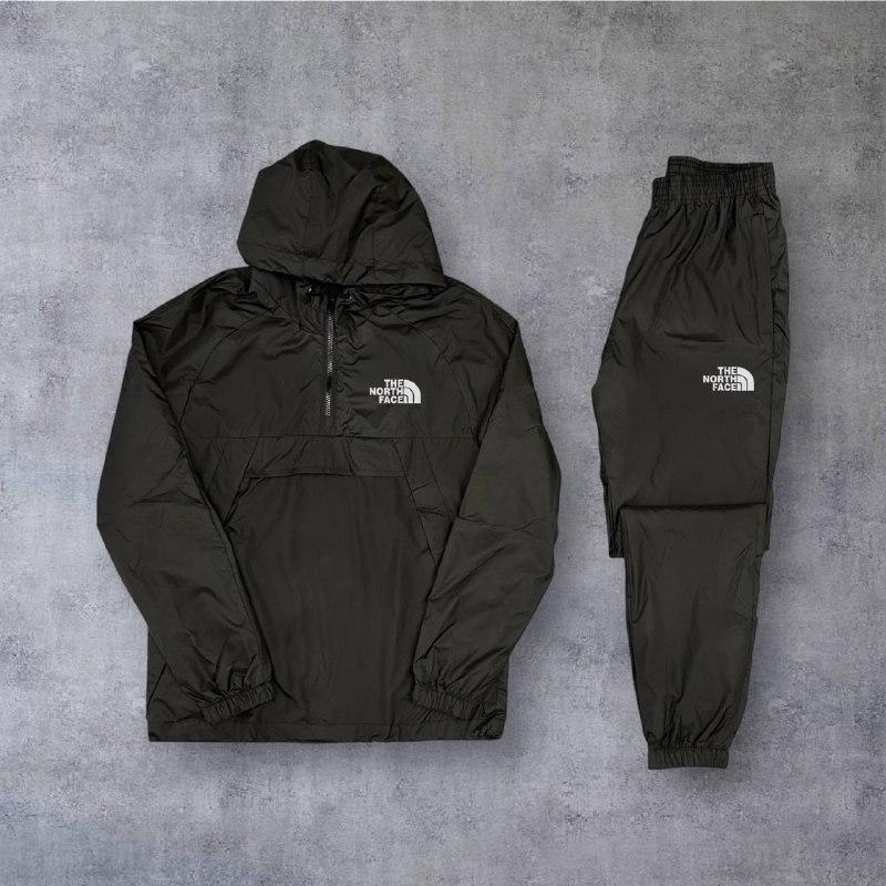 Мужской спортивный костюм The North Face на плащевке черный Комплект ТНФ с капюшоном