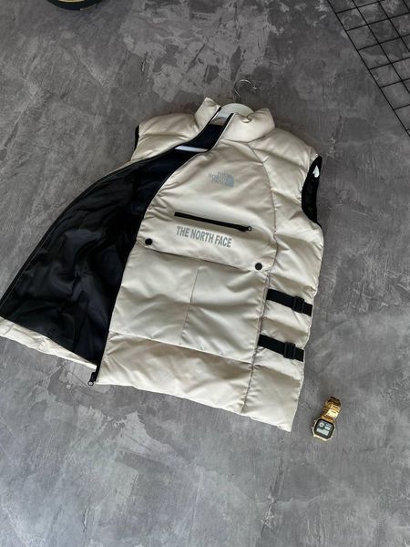 Мужская жилетка The North Face бежевая Безрукавка ТНФ весенняя осенняя Моло-756-12 фото