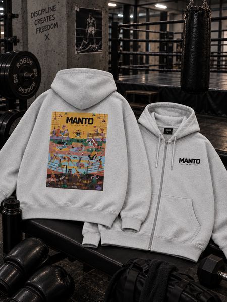 Мужское зип-худи Manto Gym черное Ro-ZPMAN02 фото