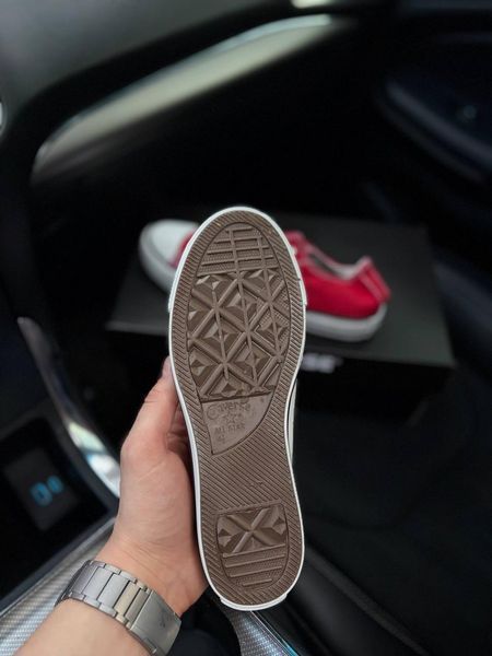 Жіночі кеди Converse All Star низькі червоні текстиль Кросівки Конверси Arm-HD45 фото