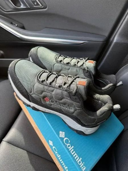 Мужcкие зимние кроссовки Columbia Firecamp Fleece Gore-Tex Black Green Grey хаки Коламбия Гортекс Флис Pow-CL023 фото