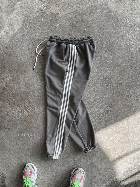 Мужские спортивные штаны с лампасами серые Smm-pant3 фото