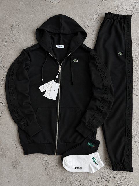Чоловічий костюм Lacoste чорний Хар-1058 (коп1) фото