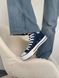Жіночі кеди Converse All Star високі сині текстиль Кросівки Конверси Arm-CN-007 фото 4