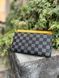 Мужской кошелек Louis Vuitton в клетку серый Клатч из эко кожи бумажник Луи Виттон Cap-170 фото 1