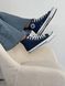 Жіночі кеди Converse All Star високі сині текстиль Кросівки Конверси Arm-CN-007 фото 1