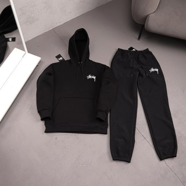 Мужской зимний спортивный костюм Stussy фиолетовый Комплект Стусси Худи Штаны плащевка Ads-542 фото