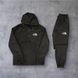 Мужской спортивный костюм The North Face на плащевке черный Комплект ТНФ с капюшоном Will-115 фото 1