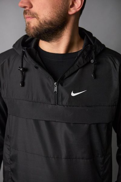 Мужской спортивный костюм Nike из плащевки черный Комплект Найк Анорак Штаны Барсетка Intr-1586873487 фото