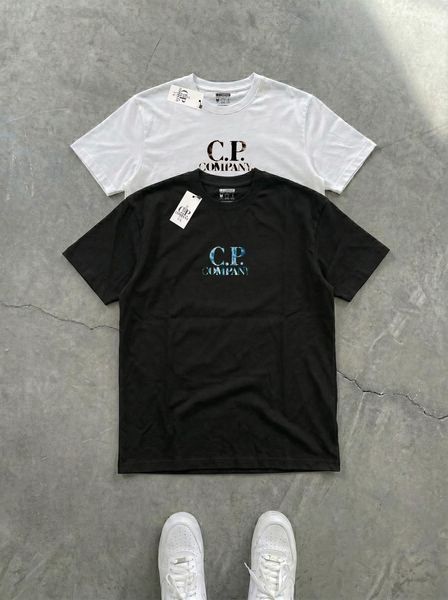 Мужская футболка C.P. Company Logo белая Ads-689 фото