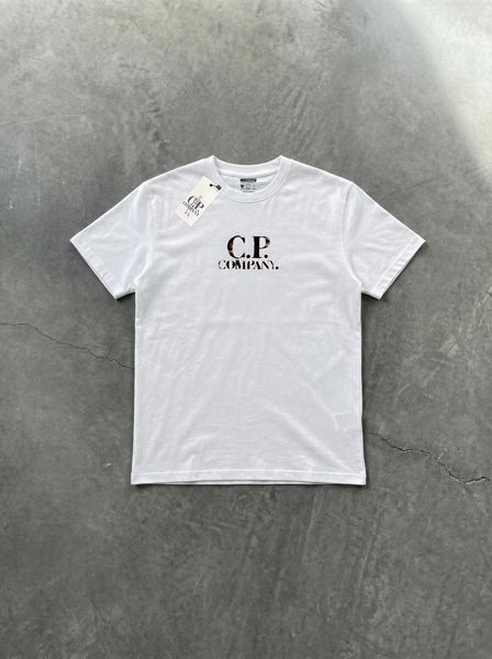 Мужская футболка C.P. Company Logo белая Ads-689 фото
