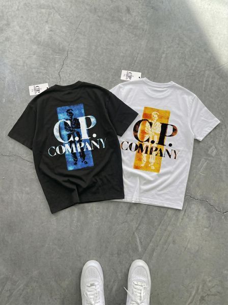 Мужская футболка C.P. Company Logo белая Ads-689 фото