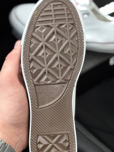 Жіночі кеди Converse All Star низькі білі текстиль Кросівки Конверси Arm-HD39 фото