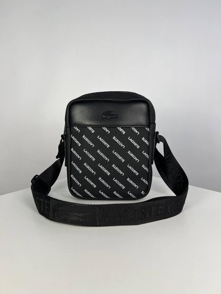 Сумка чоловіча Lacoste чорна Барсетка через плече Лакоста Cap-0056 1 фото