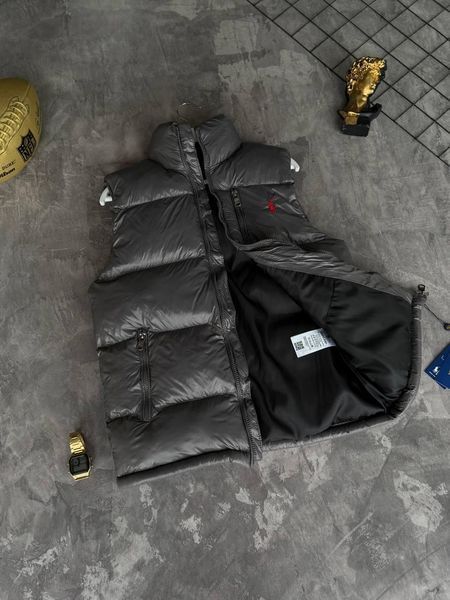 Мужская жилетка Polo Ralph Lauren без капюшона серая Безрукавка Поло весенняя осенняя Моло-Polo/2 фото