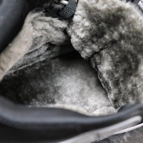 Мужские зимние кроссовки Nike Air Jordan 1 черные с серым Найк Джордан кожаные Arm-A831 фото