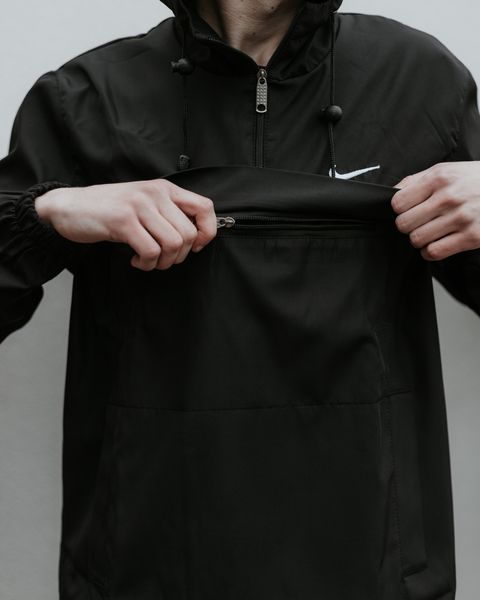 Мужской спортивный костюм Nike из плащевки черный Комплект Найк Анорак Штаны Барсетка Intr-1586873487 фото